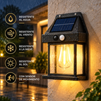 Lámpara solar de pared con sensor de movimiento