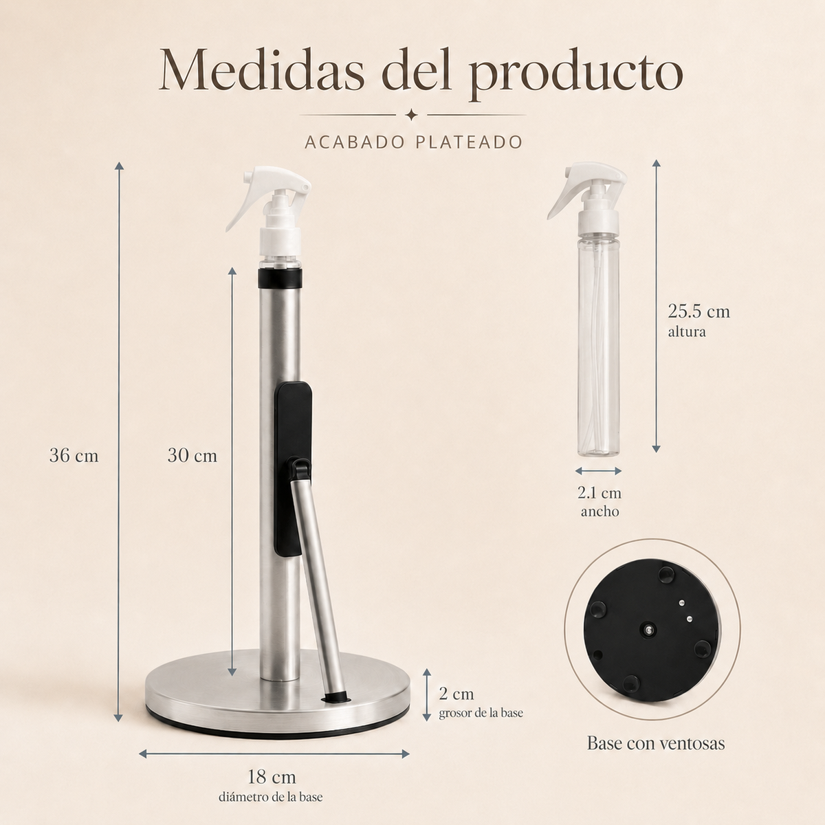 Pack completo: Portarrollos con pulverizador + Bayetas de microfibra