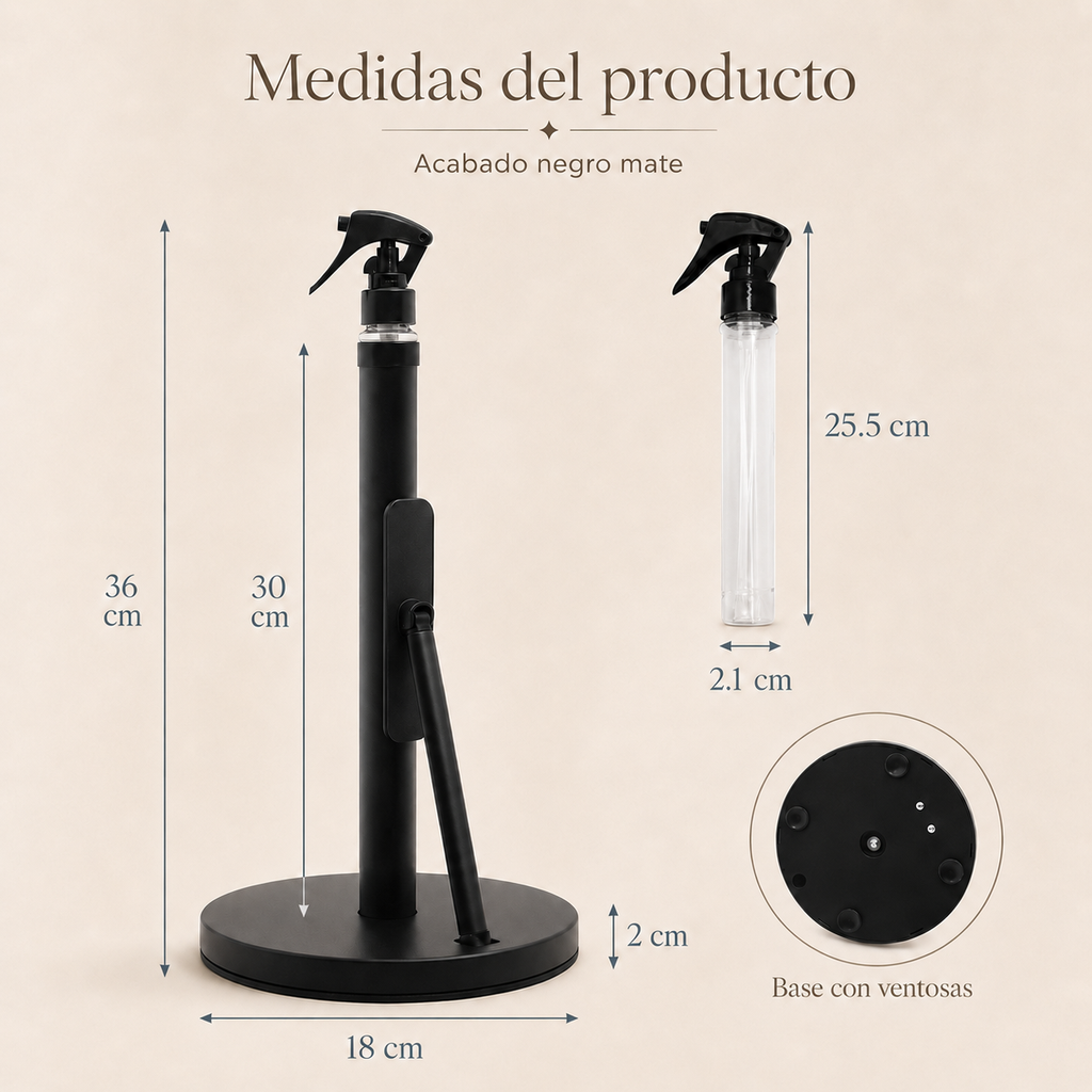 Pack completo: Portarrollos con pulverizador + Bayetas de microfibra