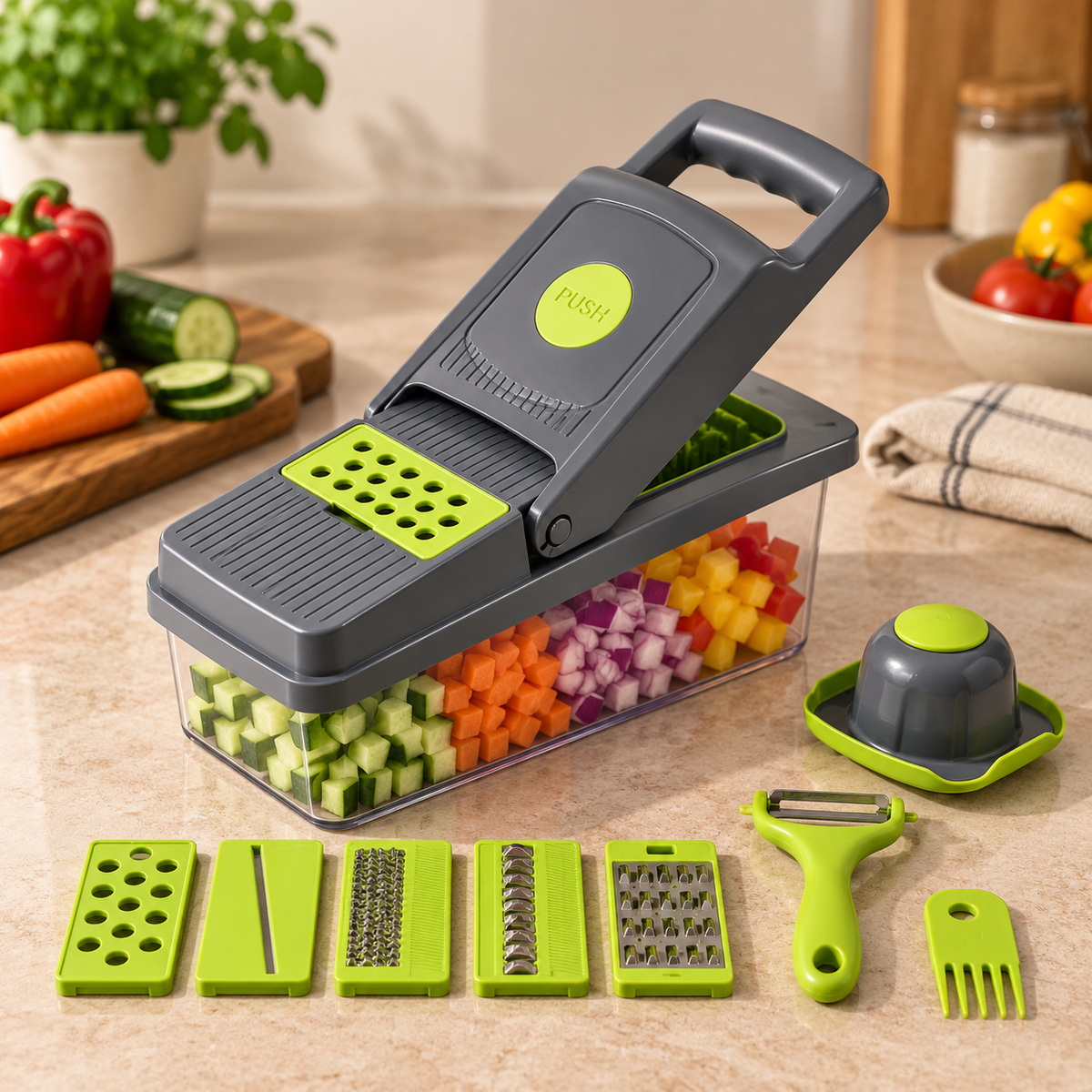 Cortador de verduras multifunción