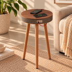 Mesa auxiliar inteligente con altavoz bluetooth y carga inalámbrica