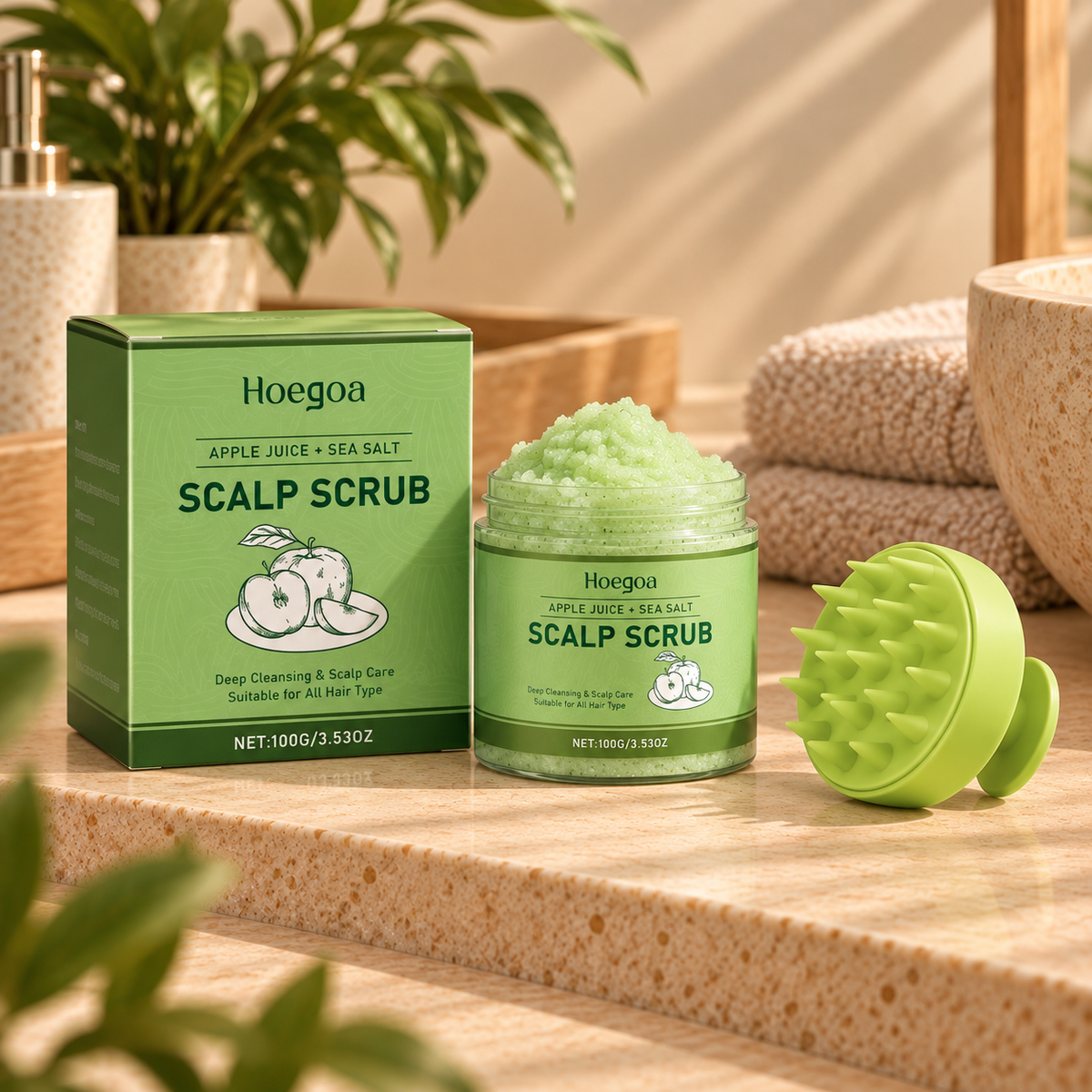 Exfoliante corporal + Exfoliante de cuero cabelludo gratis
