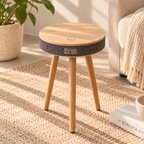 Mesa auxiliar inteligente con altavoz bluetooth y carga inalámbrica