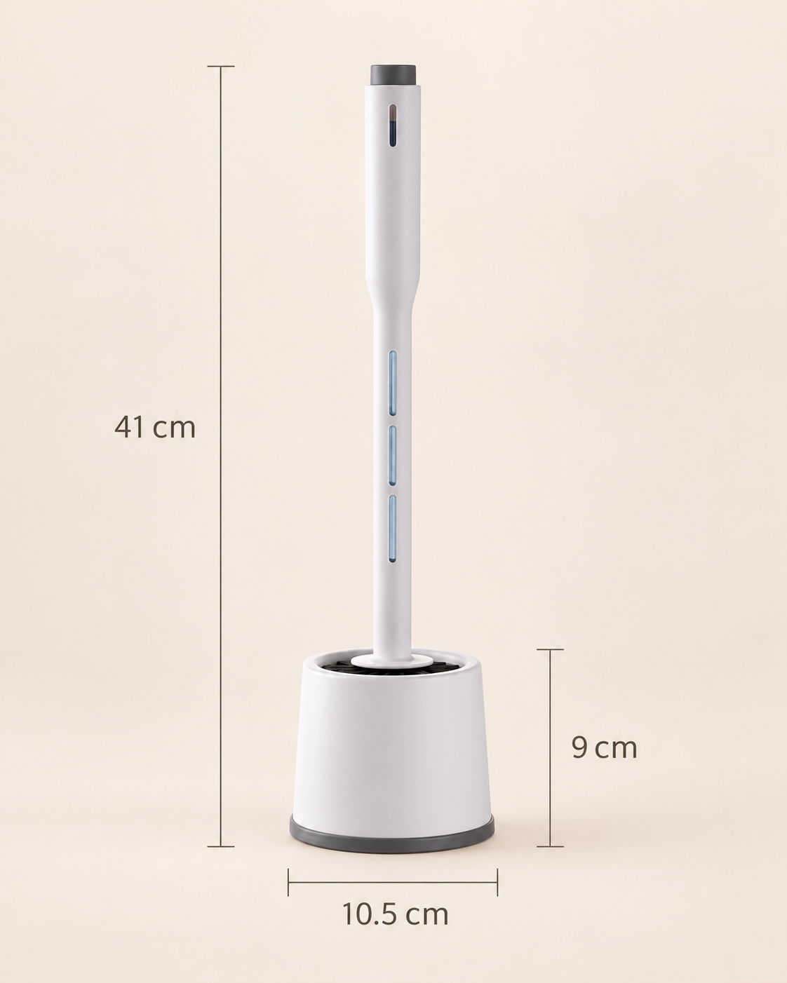 Medidas de la escobilla: 41 cm de alto y base de 10,5 cm